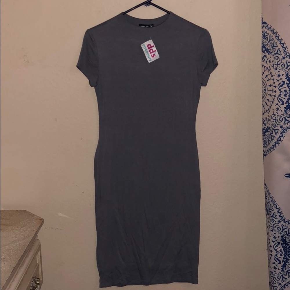 grey tight dress